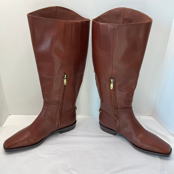 Sam Edelman Cesar Tall Brown Boots Women's 6.5 Low Heel Riding - Picture 4 of 11
